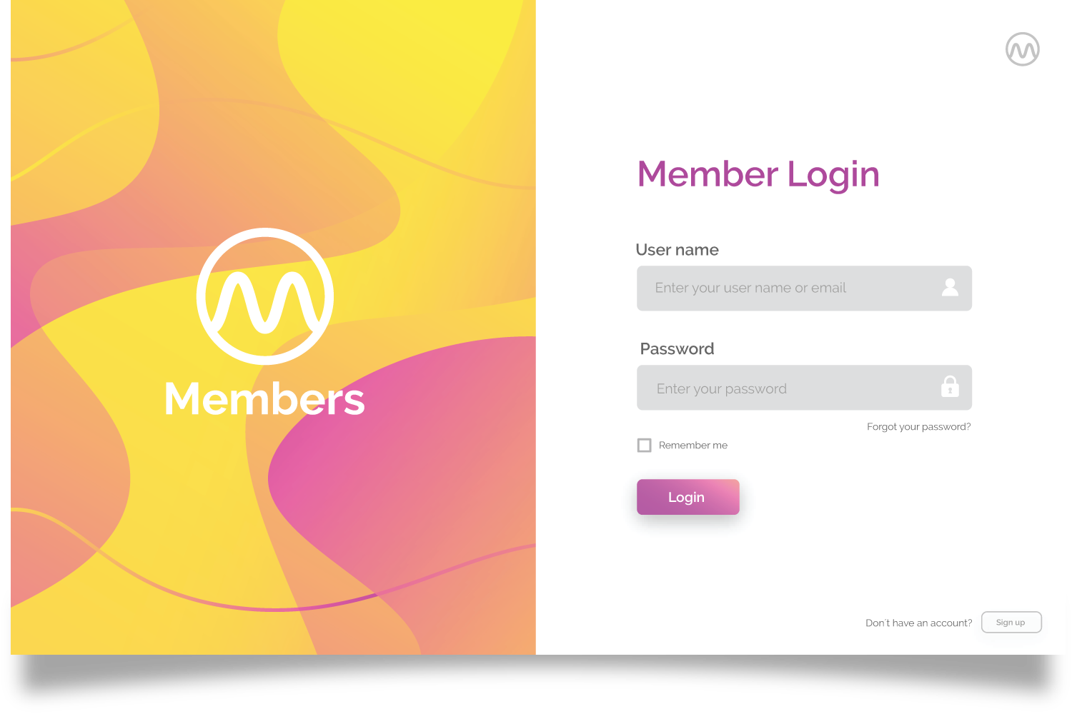 Membership Site/Login Portal Web Design